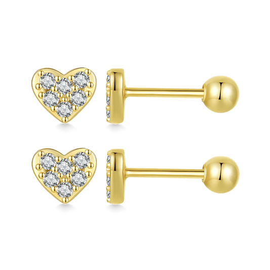 Gnoce Simple Love Stud Earrings_1