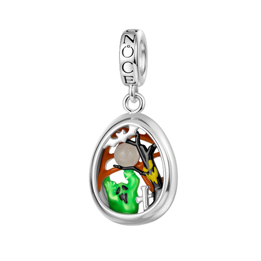 Gnoce Halloween Landscape Egg Glow-in-the-Dark Pendant Dangle Charm_1