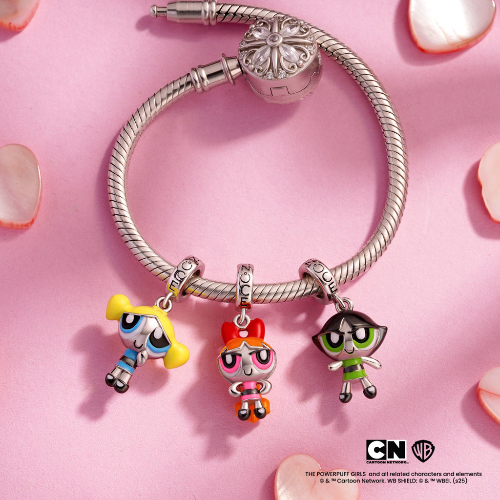 Gnoce The Powerpuff Girls Blossom Pendant Dangle Charm_3