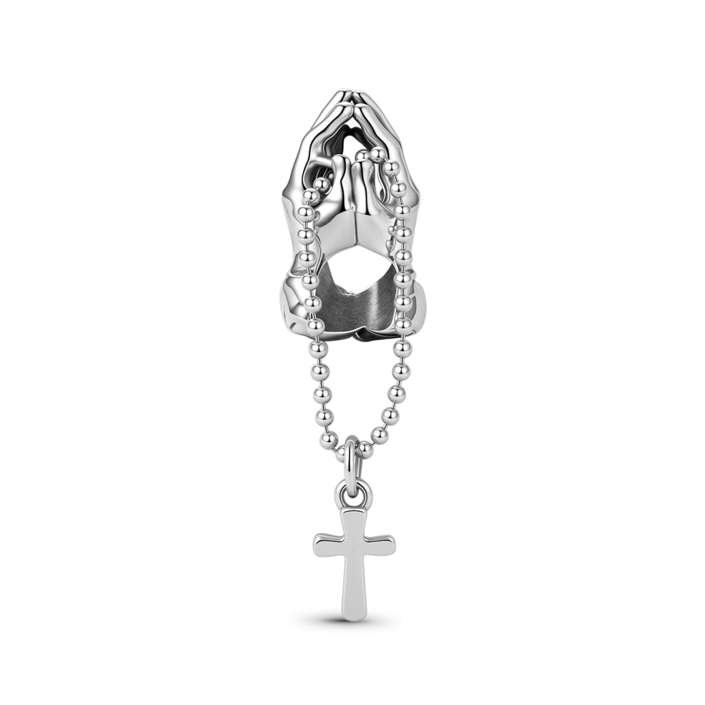 Gnoce Praying Hands with Cross Faith Charm_5