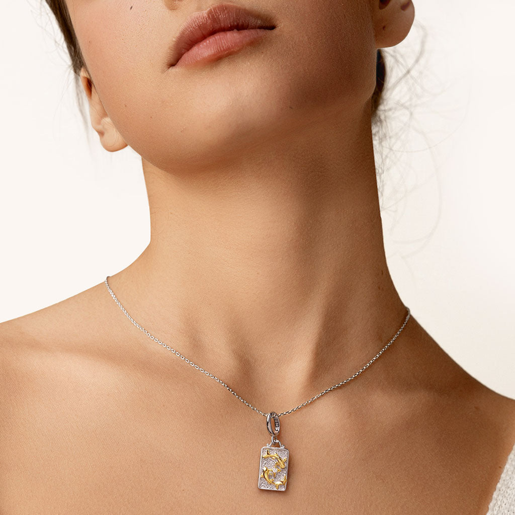 Gnoce Constellation Pisces Pendant Dangle Charm_4