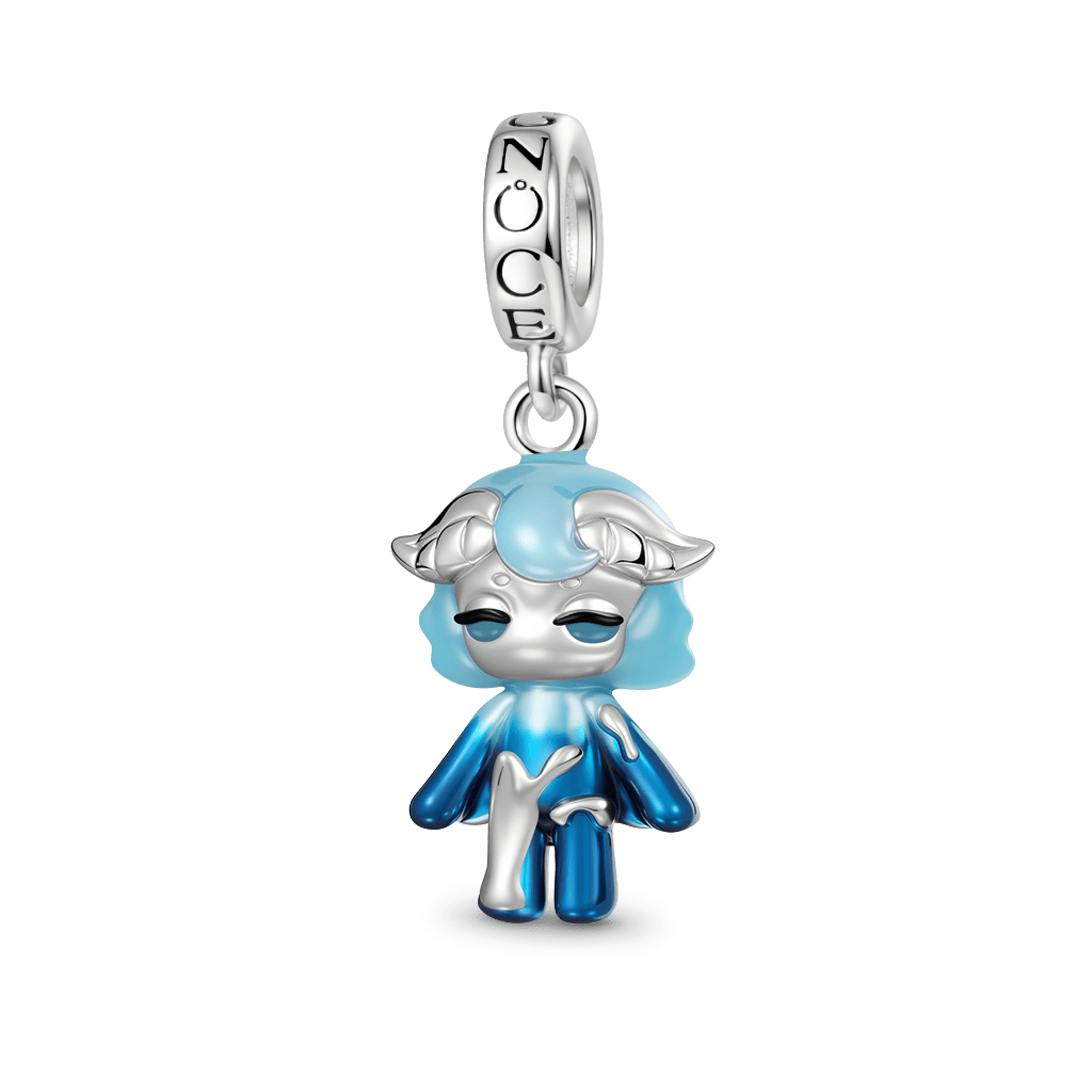 Gnoce Halloween Blue-hued Celestial Angel Pendant Dangle Charm_1