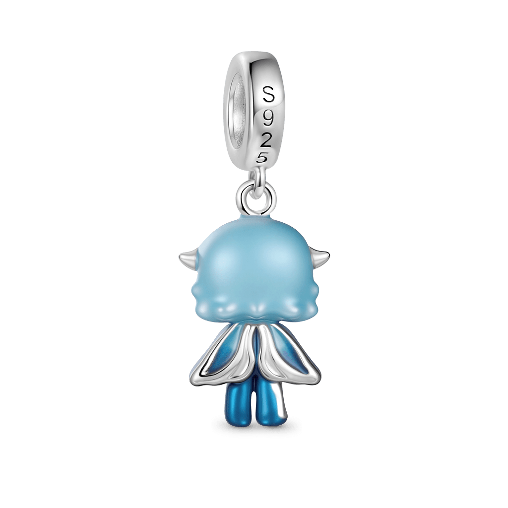 Gnoce Halloween Blue-hued Celestial Angel Pendant Dangle Charm_5