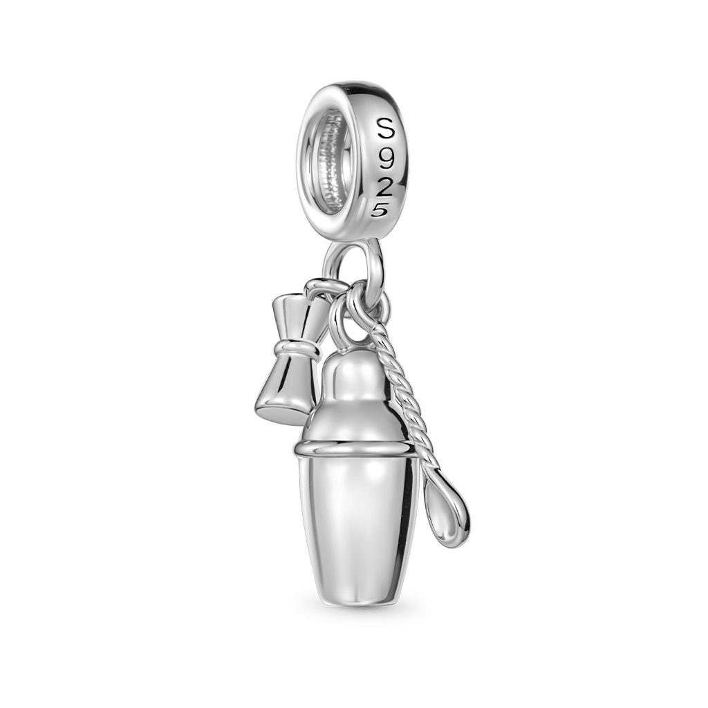 Gnoce Cocktail Shaker Suit Pendant Dangle Charm_5