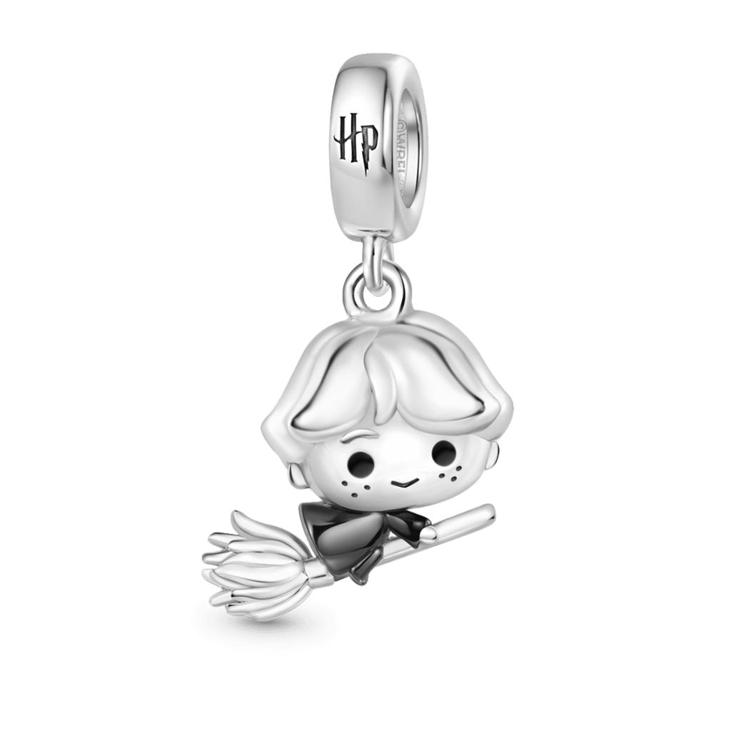 Gnoce Harry Potter Ron Weasley Riding A Broom Pendant Dangle Charm_1