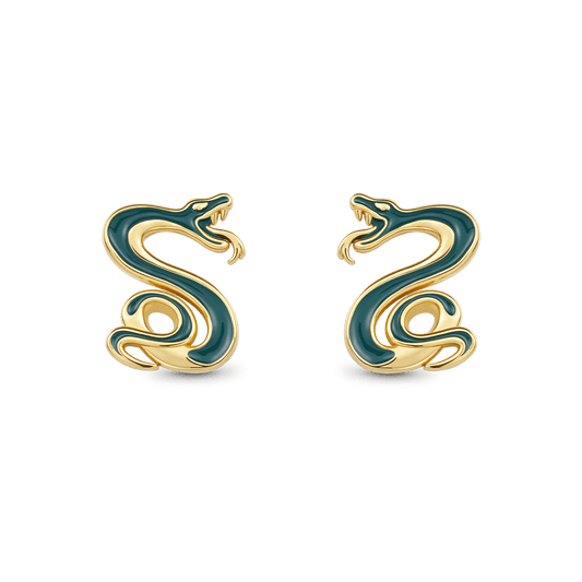 Gnoce Harry Potter Slytherin Snake Stud Earrings_1