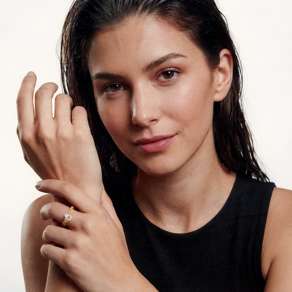 Gnoce Nature-Inspired Leaf & Vine Engagement Ring_3