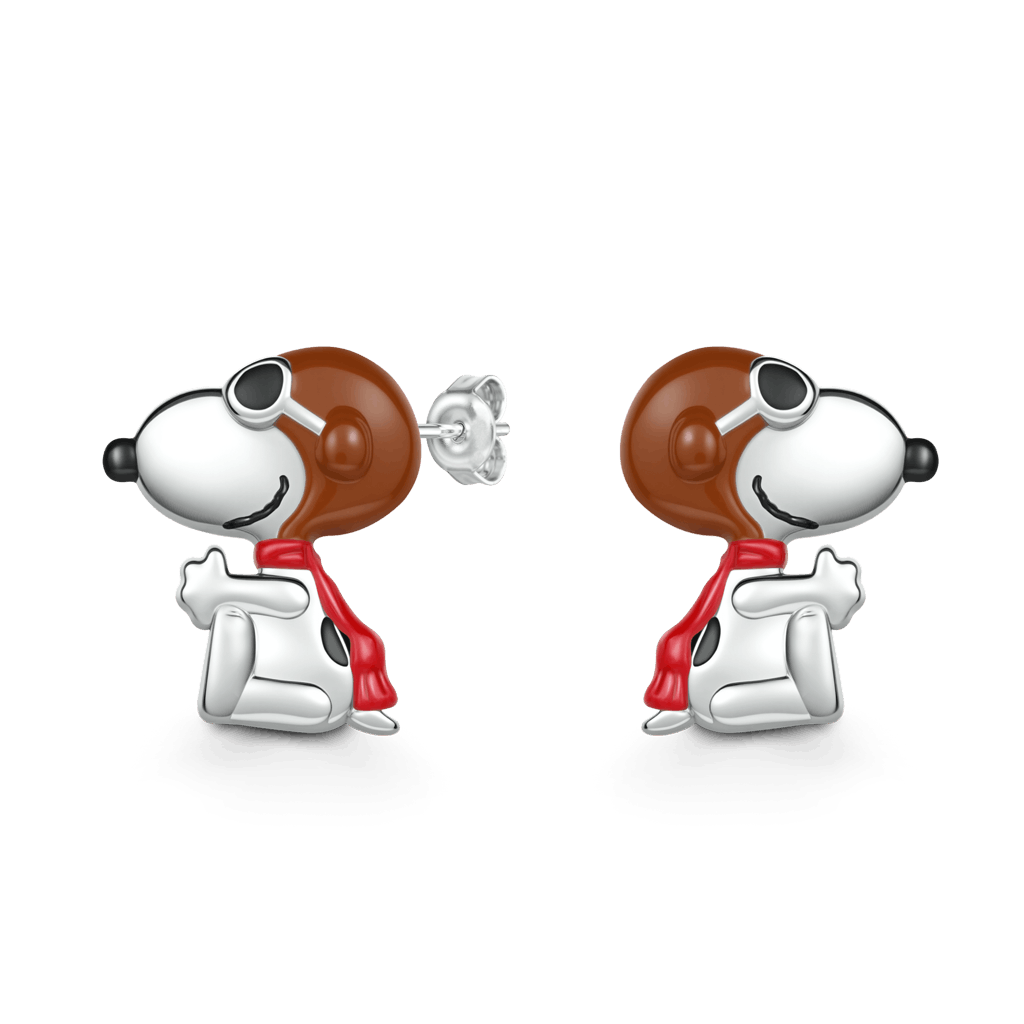 Gnoce Peanuts Snoopy Wearing Sunglasses Stud Earrings_1