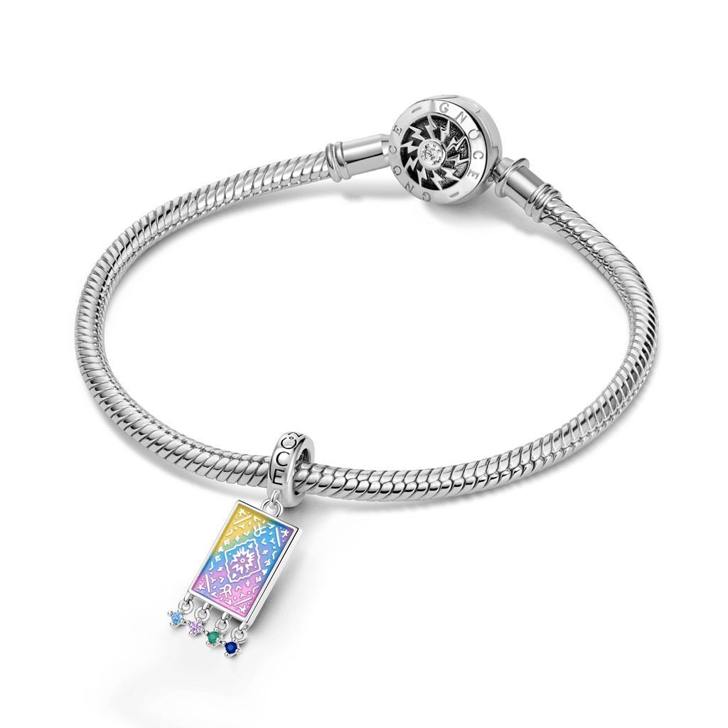 Gnoce Persian Carpets Personalized Photo Charm Platinum-plated Silver Blend_4
