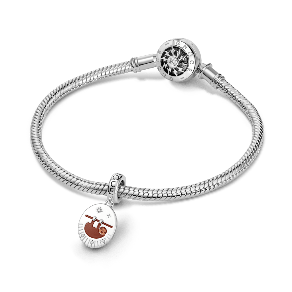 Gnoce Sloth Charm Platinum-plated Silver Blend_3