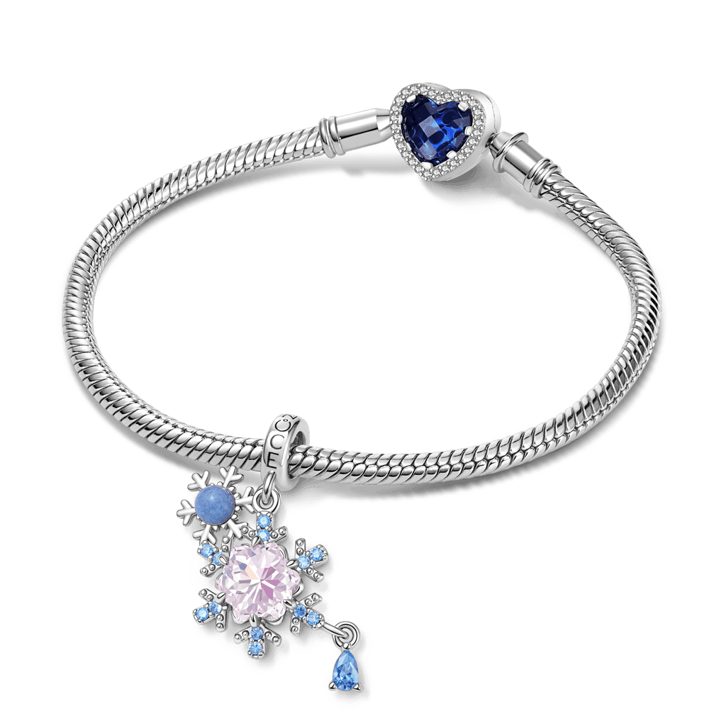 Gnoce Snowflakes Charm Platinum-plated Silver Blend_4