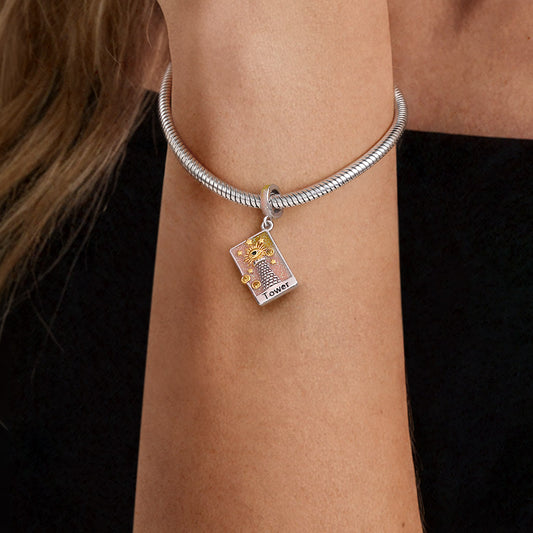 Gnoce Tarot Card Charm Platinum-plated Silver Blend_3