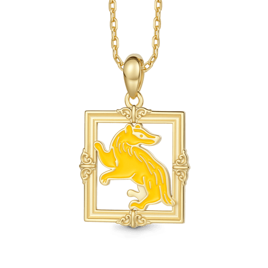 Gnoce Harry Potter Hufflepuff Badger Necklace_1