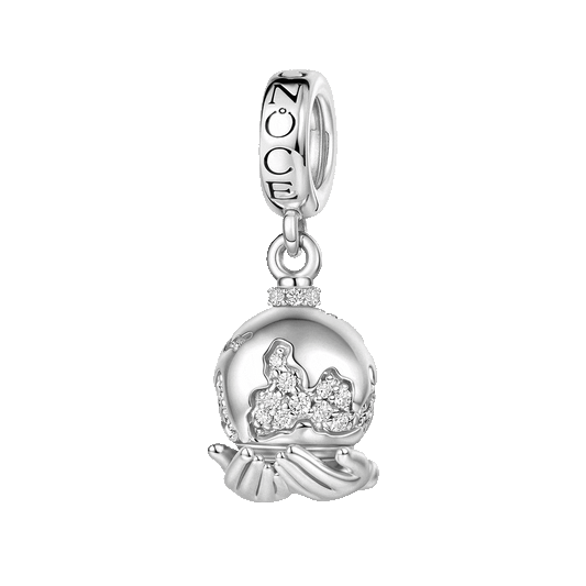Gnoce Holding A Rotating Earth Charm Platinum-plated Silver Blend_1