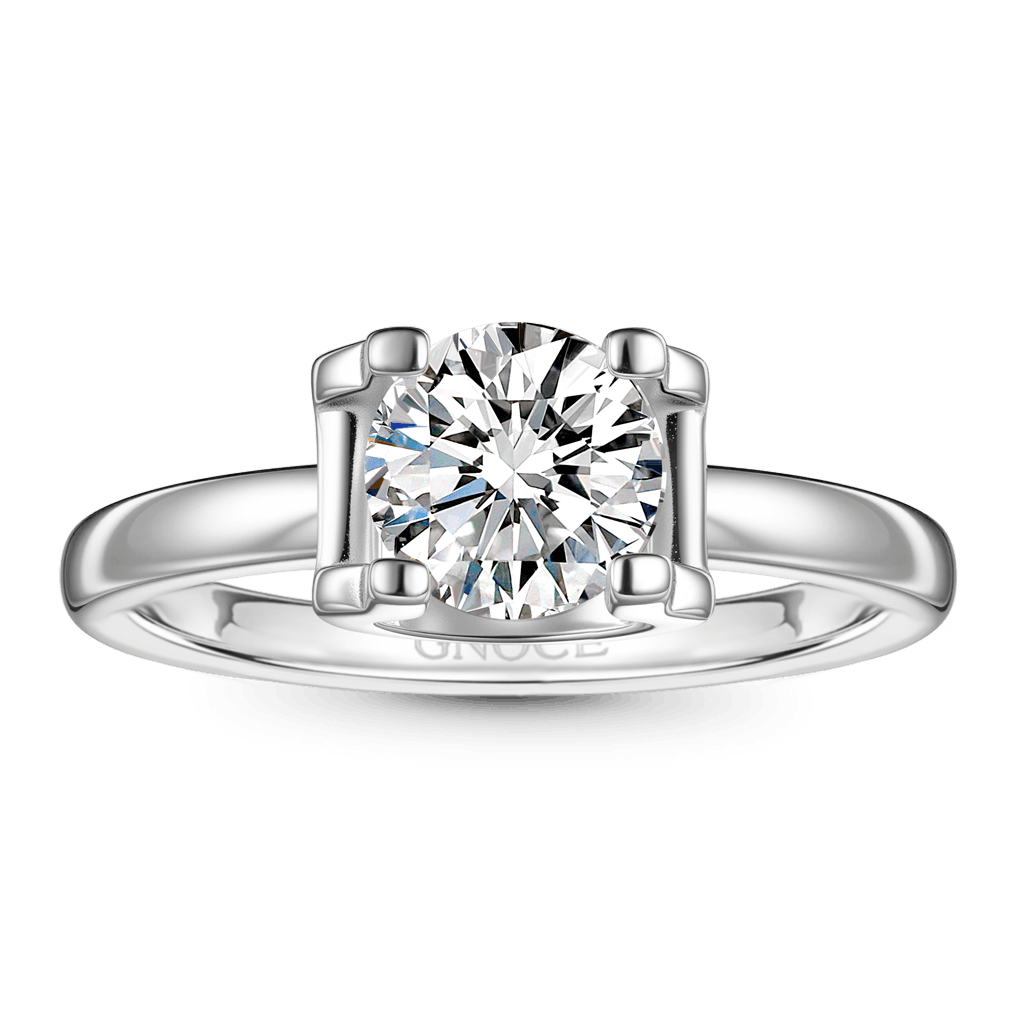 Gnoce Eternity 1Ct Round Halo 925S & VVS Moissanite Ring_1