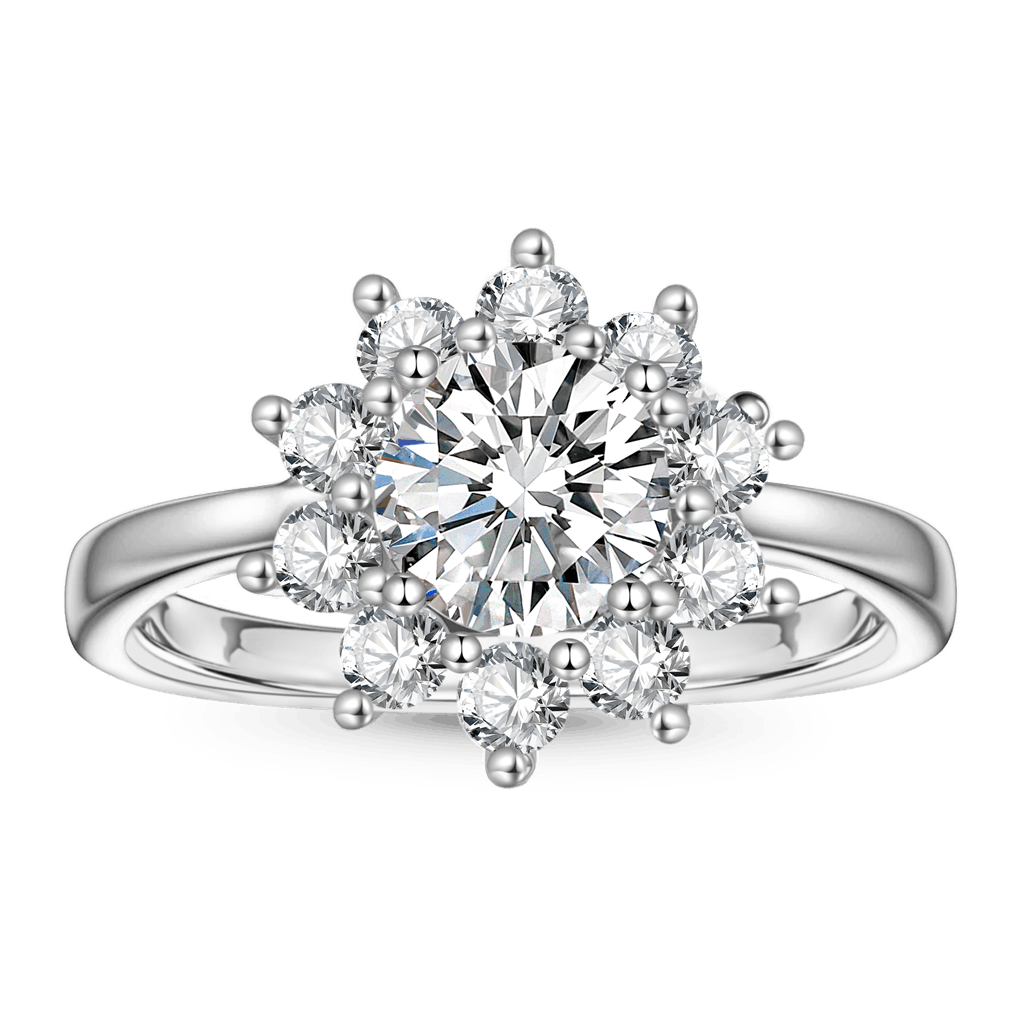 Gnoce Shiny 1ct D Color VVS Moissanite Snowflake Ring_1