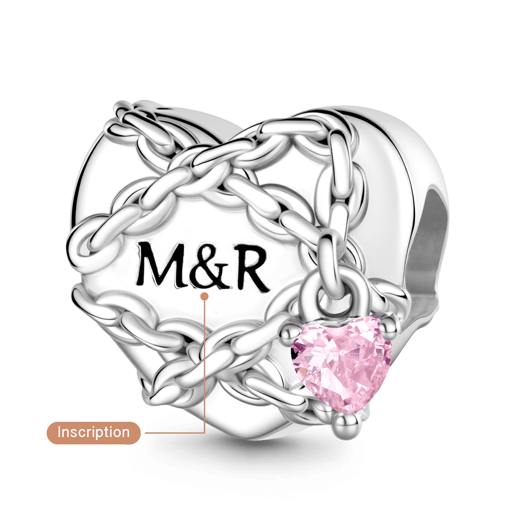 Gnoce Chains of Love Heart Charm Platinum-plated Silver Blend_5