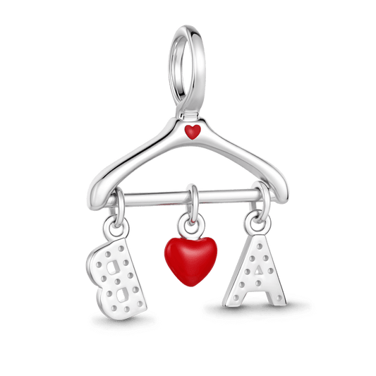 Gnoce Clothes Rack  Customized Initial Charm Platinum-plated Silver Blend_6