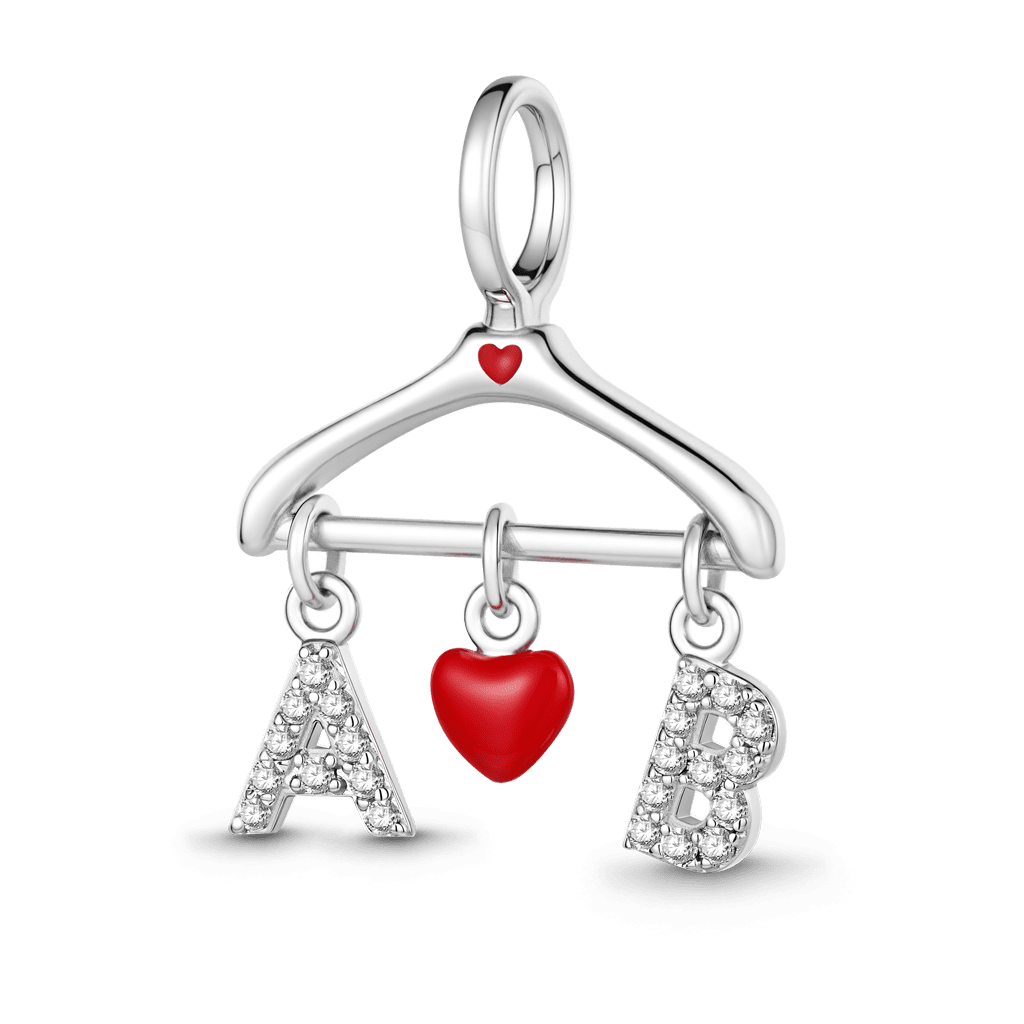 Gnoce Clothes Rack  Customized Initial Charm Platinum-plated Silver Blend_1