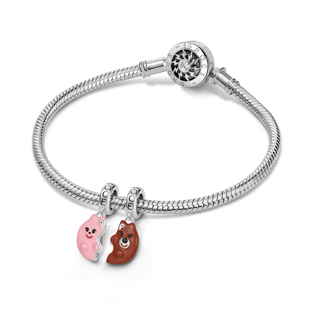Gnoce Bunny Rabbit Charm Platinum-plated Silver Blend_4