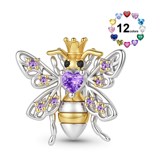 Gnoce Bee Charm Platinum-plated Silver Blend_1
