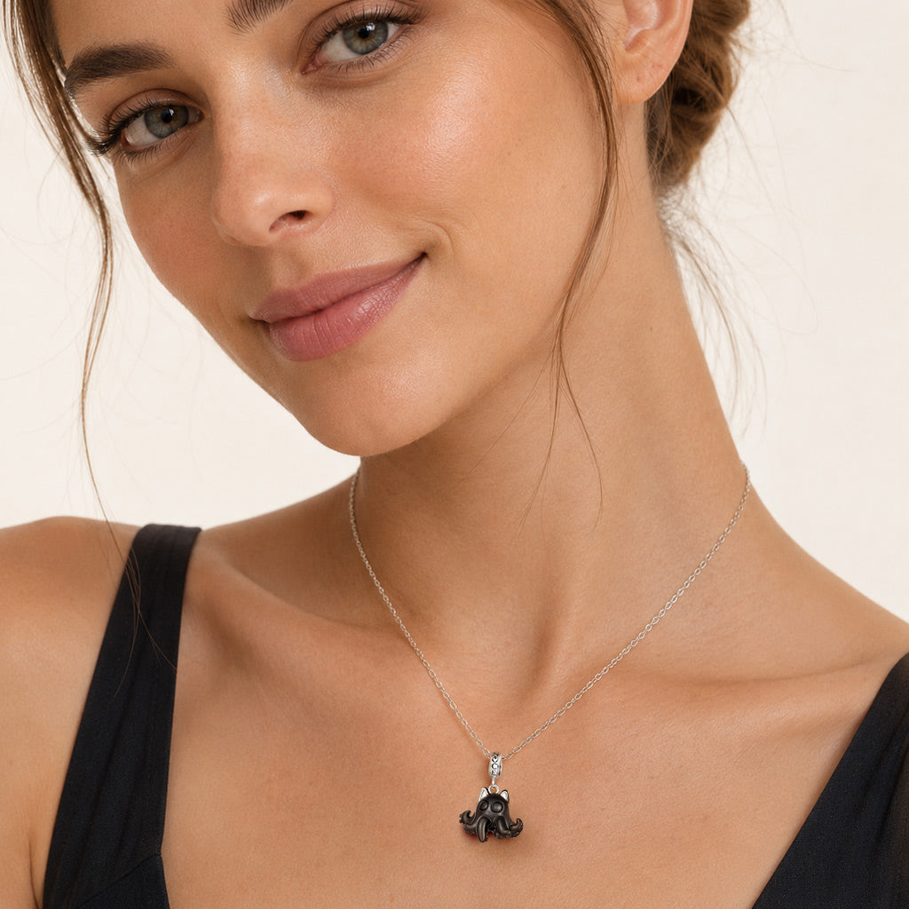 Gnoce Cute Black Octopus Cat Charm_4