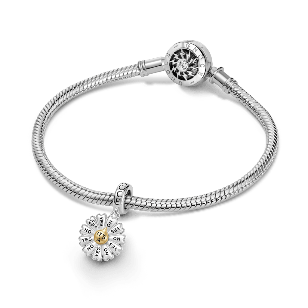 Gnoce Daisy Decision Charm Platinum-plated Silver Blend_4