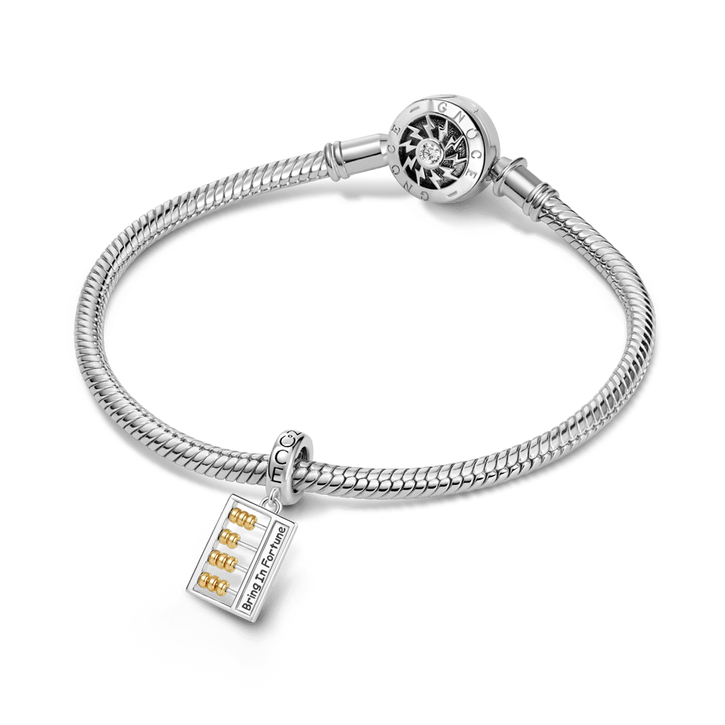 Gnoce Abacus Charm Platinum-plated Silver Blend_4