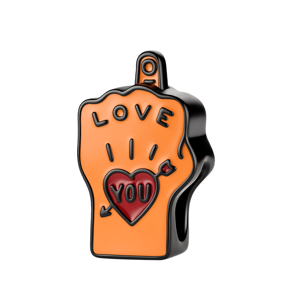 Gnoce Middle Finger Gesture "LOVE YOU" Charm_1