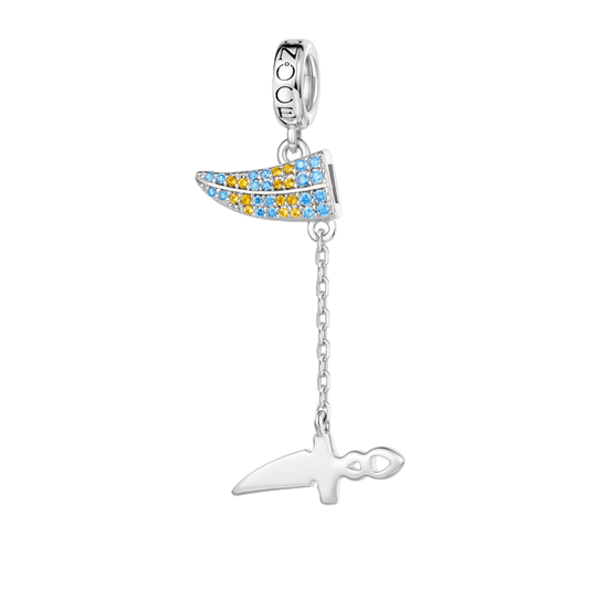 Gnoce Khanjar Dagge Charm Platinum-plated Silver Blend_1