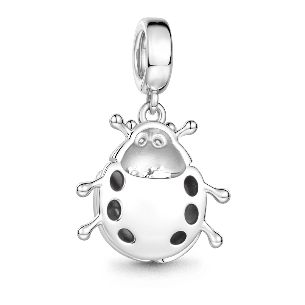 Gnoce Glow-in-the-Dark Beetle Birthstone Charm Platinum-plated Silver Blend_6