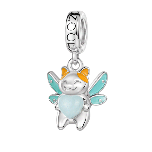 Gnoce Fairy Cat Glow-in-the-Dark Charm Platinum-plated Silver Blend_1