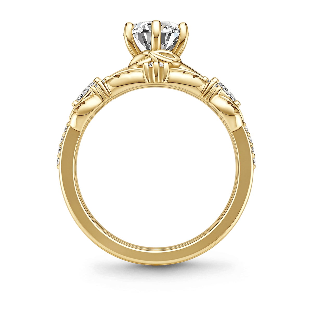 Gnoce Nature-Inspired Leaf & Vine Engagement Ring Set 18k gold-plated Silver Blend_6