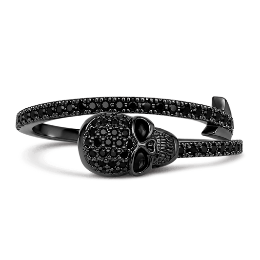 Gnoce Gothic Skull Black Arrow Ring_1