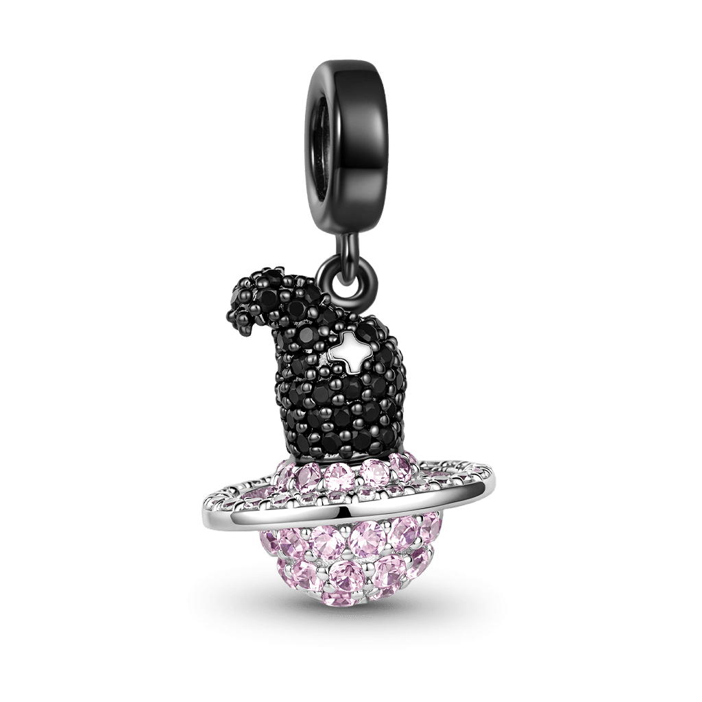 Gnoce Halloween Planet Dangle Charm Platinum-plated Silver Blend_5