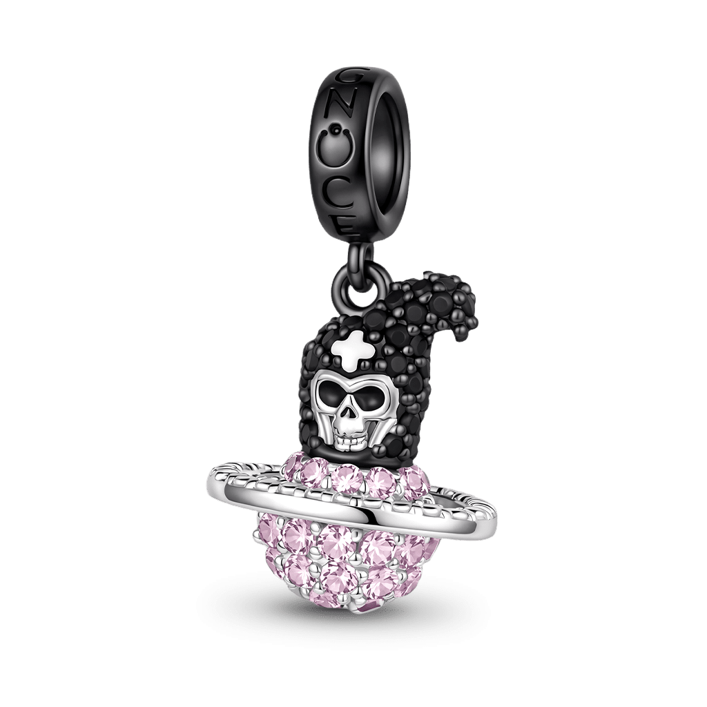 Gnoce Halloween Planet Dangle Charm Platinum-plated Silver Blend_1