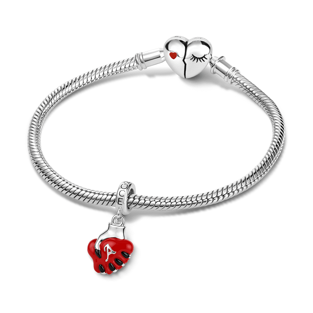 Gnoce Reaper Hand Holding Heart Initials Engravable Dangle Charm Platinum-plated Silver Blend_3