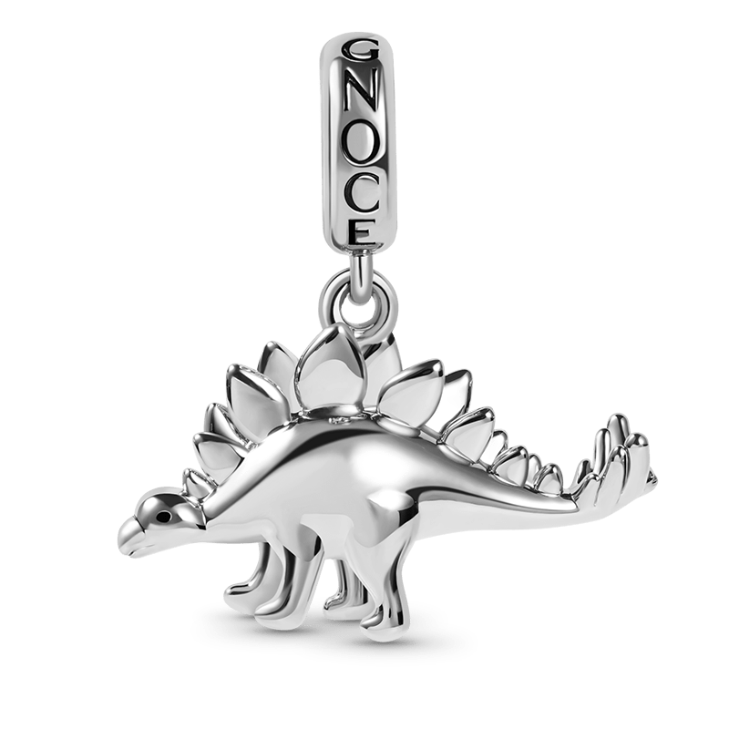 3 Colors Stegosaurus Pendant Dangle Dinosaur Charm Sterling Silver /18K Gold /18K Rose Gold Plated for Dragon Lovers_3